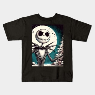 Elevate Your Holidays: Unique Jack Skellington Christmas Art for a Whimsical Celebration! Kids T-Shirt